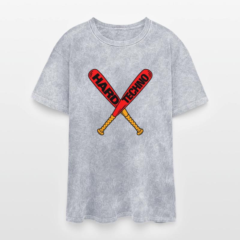 "Hard Techno" Crossed Baseball Bats – Techno Musi