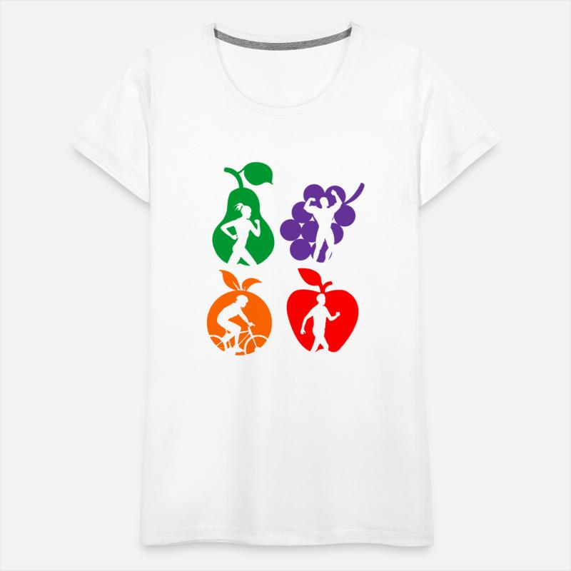 Healthy fruit healthy sports logo