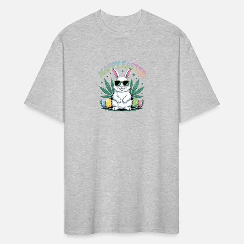 High on Easter Vibes Stoner Bunny with Weed Leaves