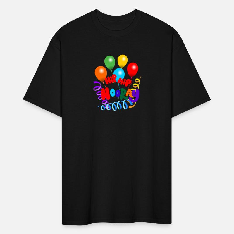 Hip hip hooray streamers and balloons