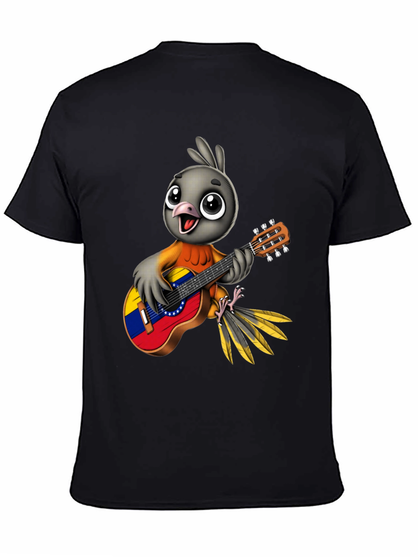 Bird Guitar T-Shirt - Venezuela Flag Design