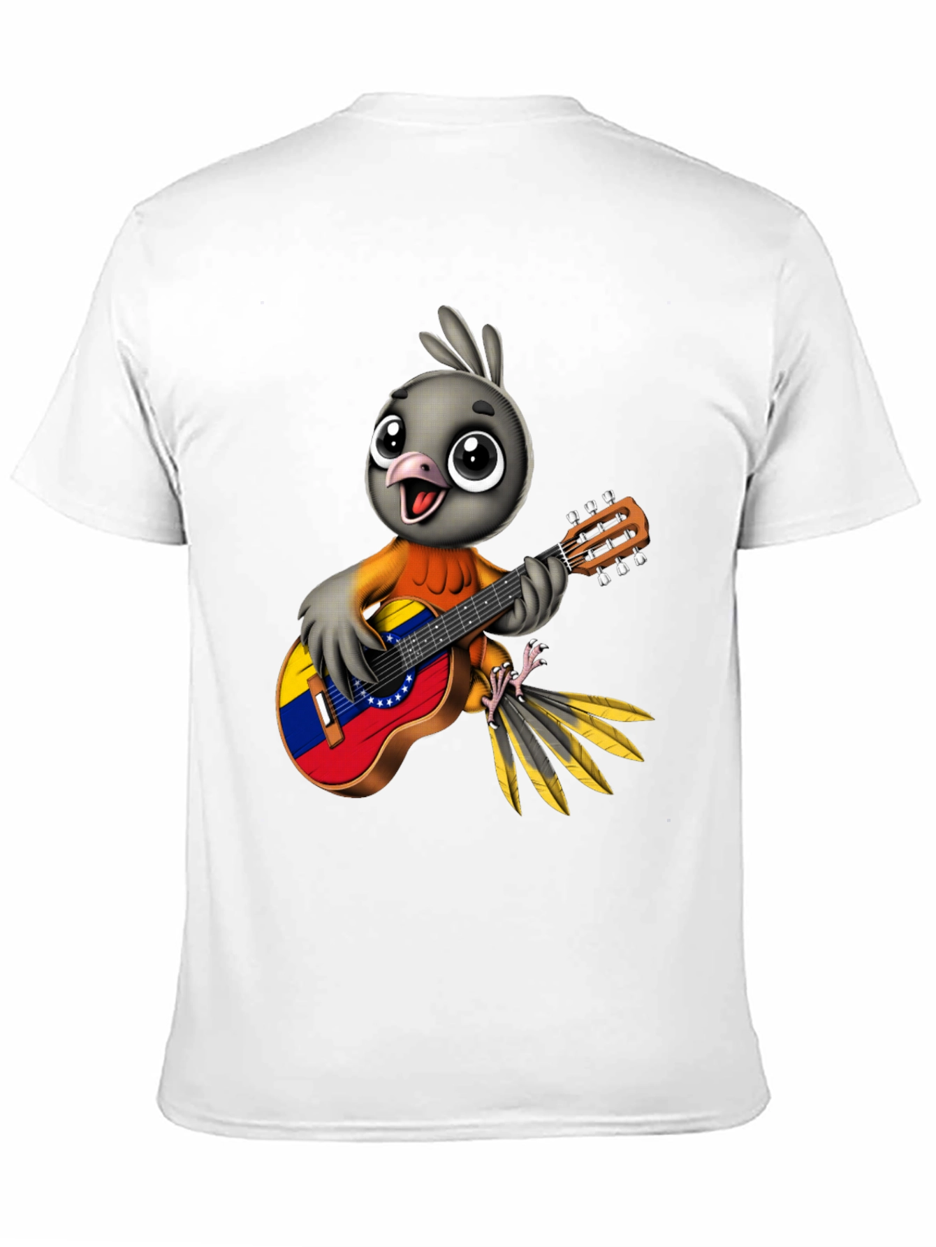 Bird Guitar T-Shirt - Venezuela Flag Design