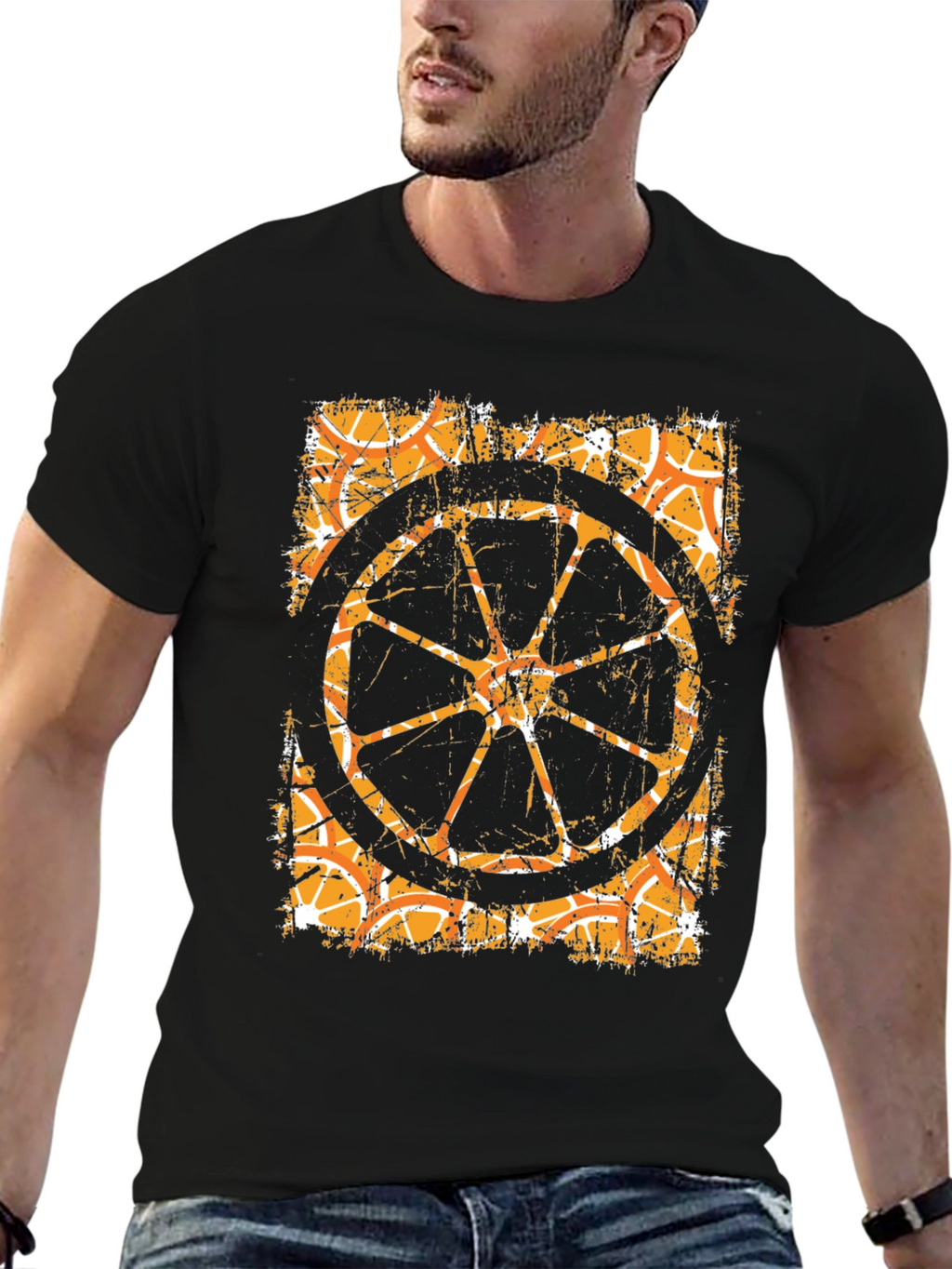 Retro Orange Slice Graphic T-Shirt