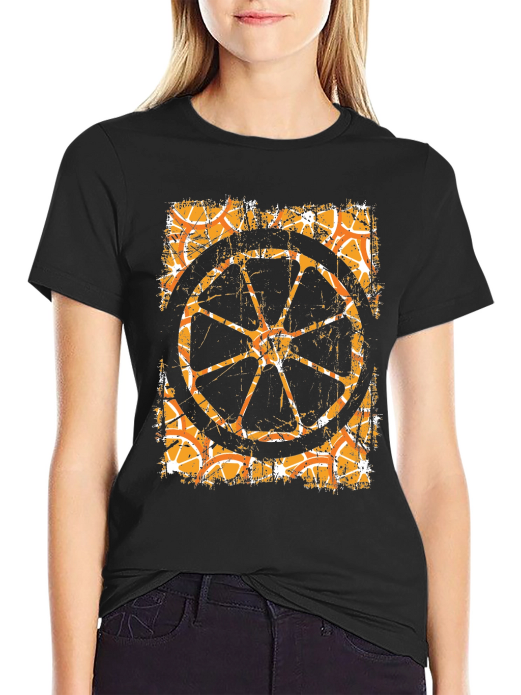 Retro Orange Slice Graphic T-Shirt