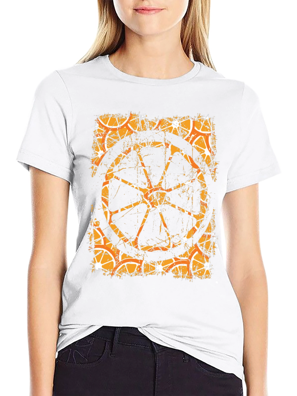 Retro Orange Slice Graphic T-Shirt