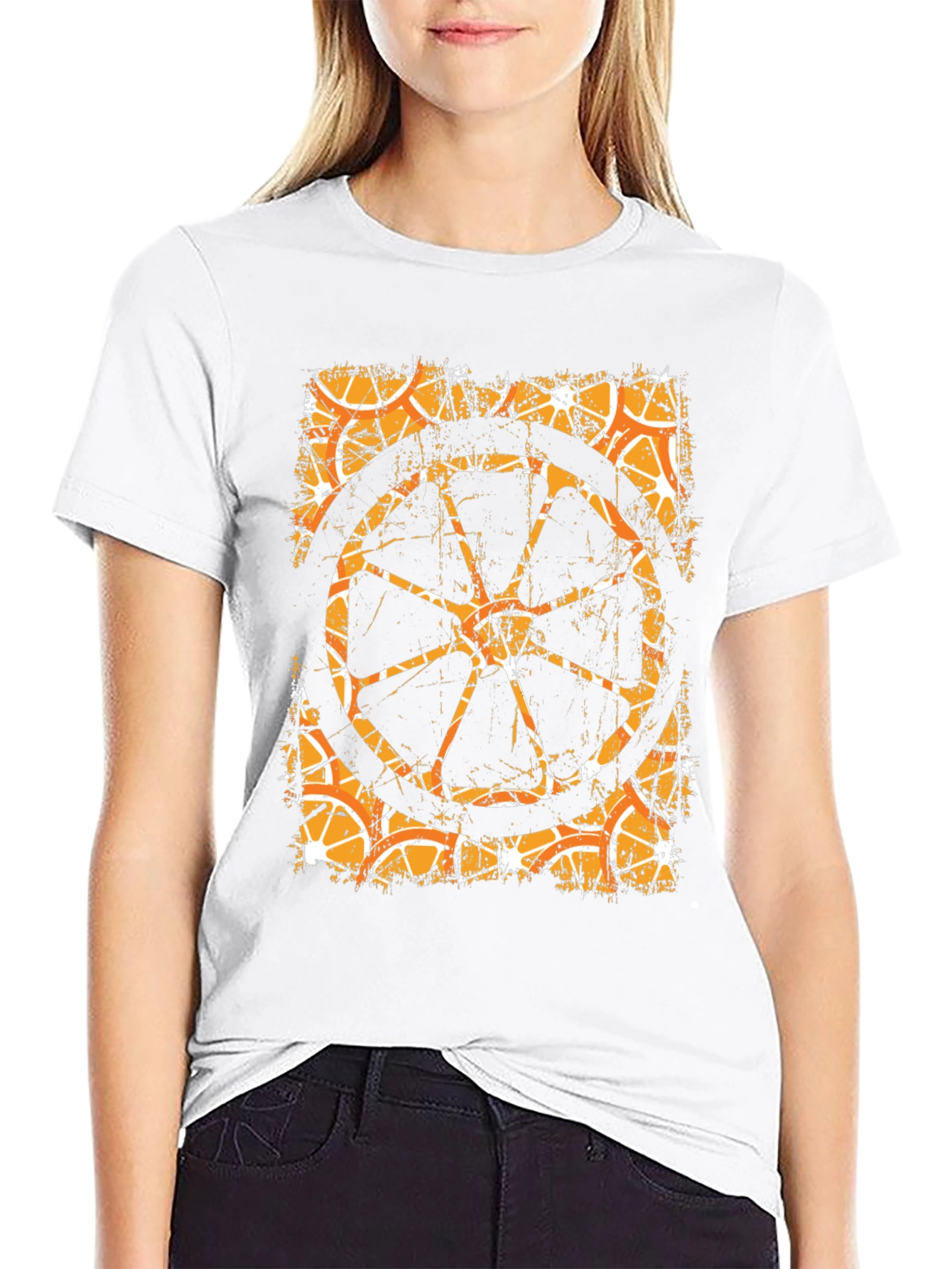 Retro Orange Slice Graphic T-Shirt