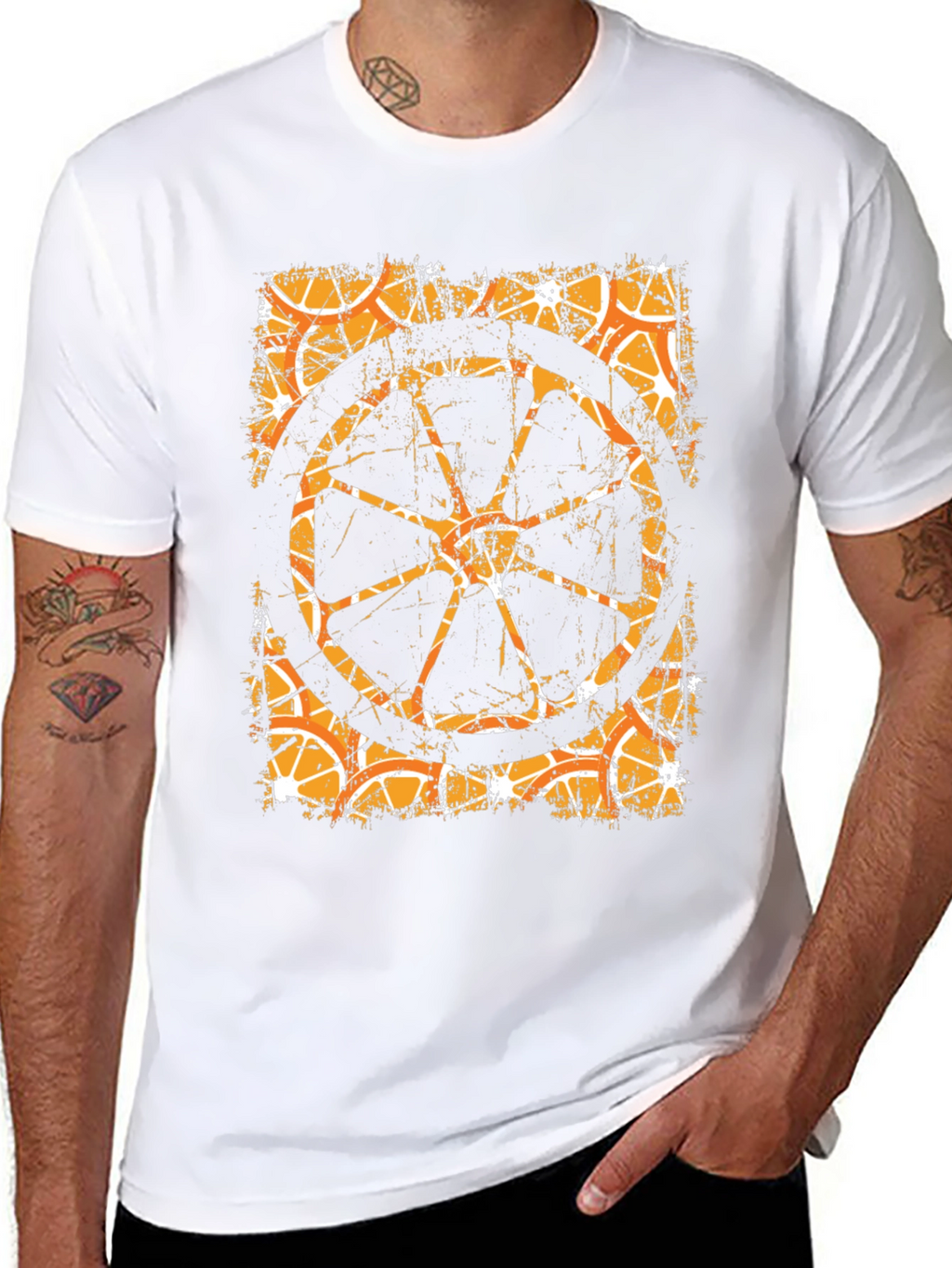 Retro Orange Slice Graphic T-Shirt