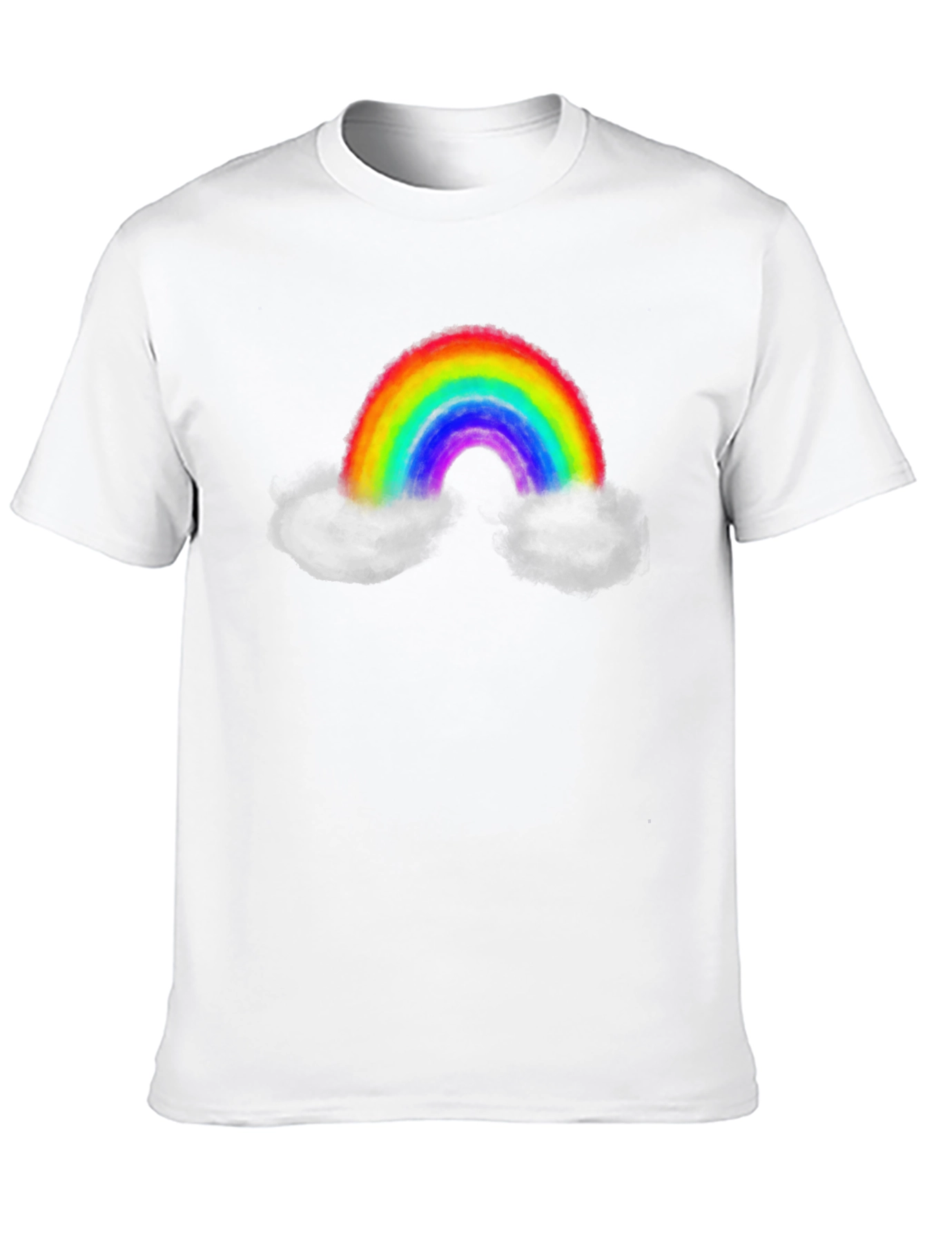 Rainbow Cloud Graphic Tee - Mens Black T-Shirt