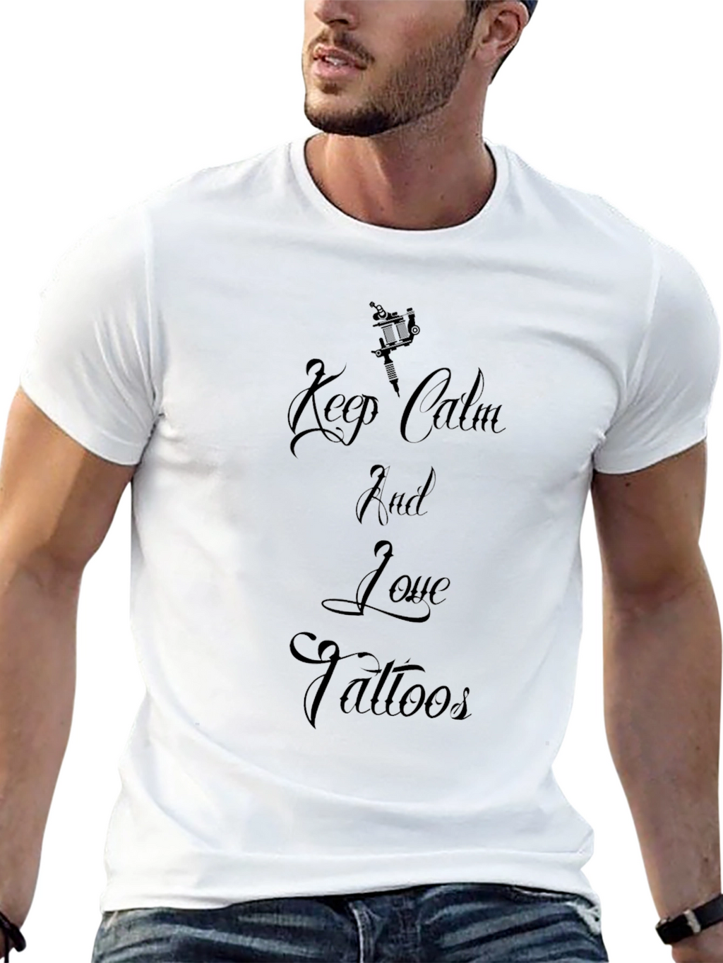 Keep Calm and Love Tattoos Black T-Shirt