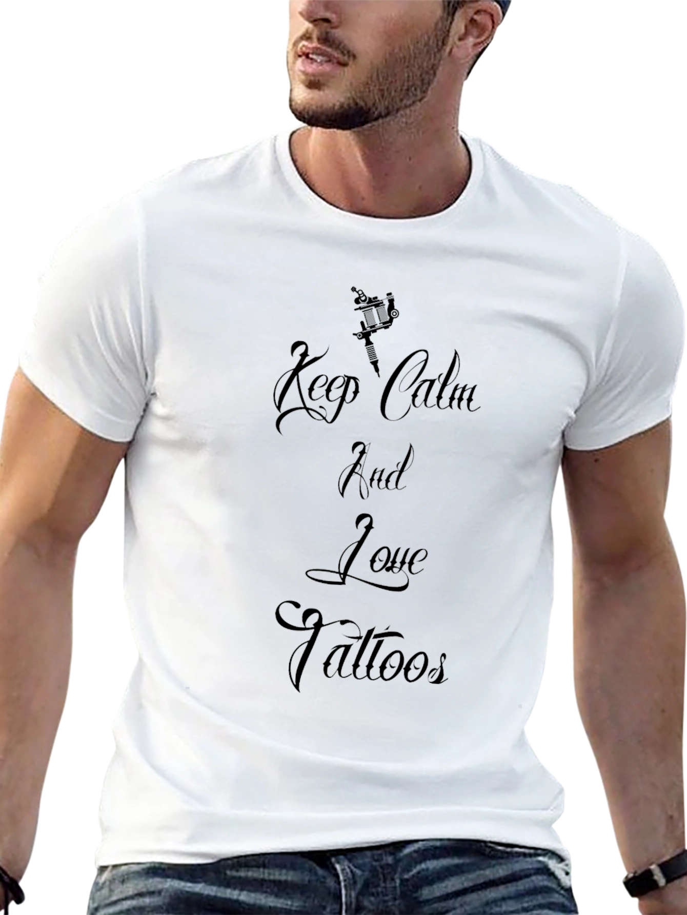 Keep Calm and Love Tattoos Black T-Shirt