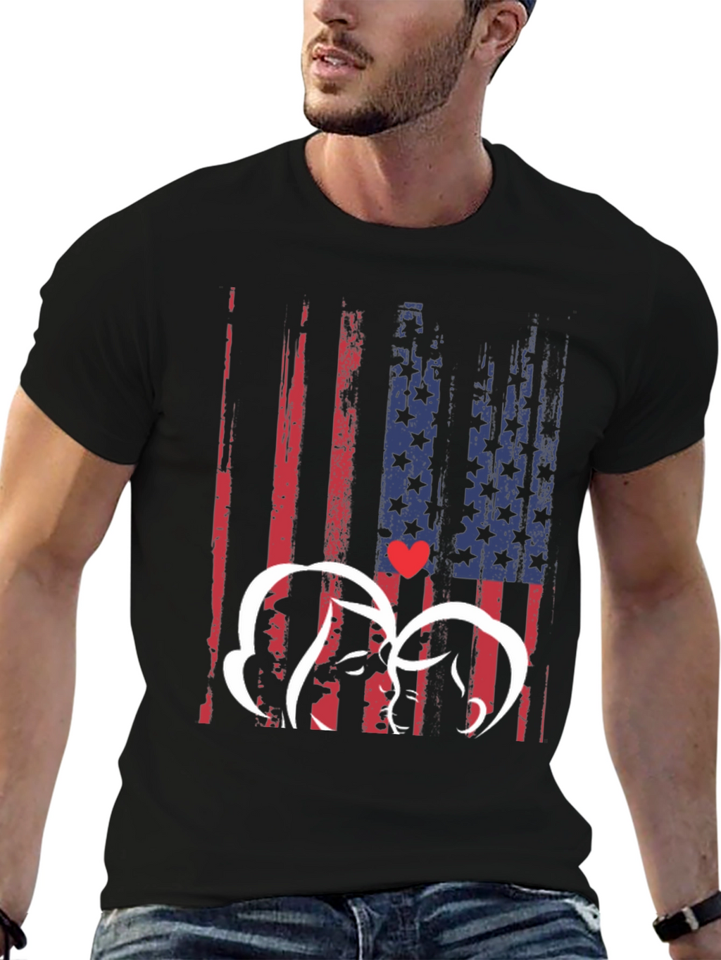Patriotic Family T-Shirt - USA Flag Love