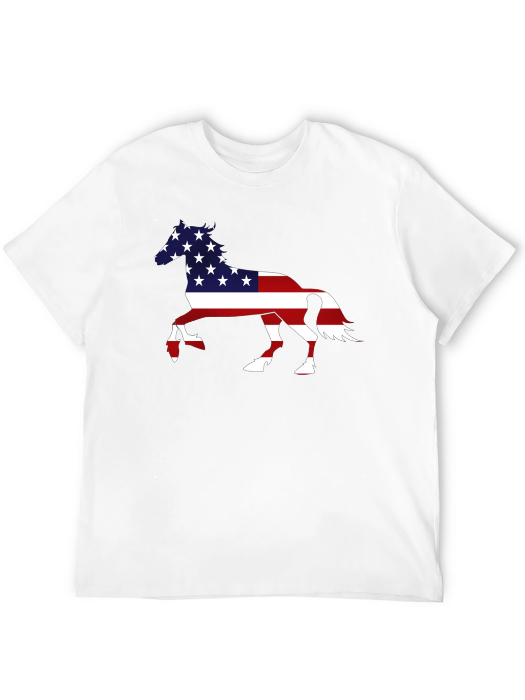American Flag Horse Graphic T-Shirt