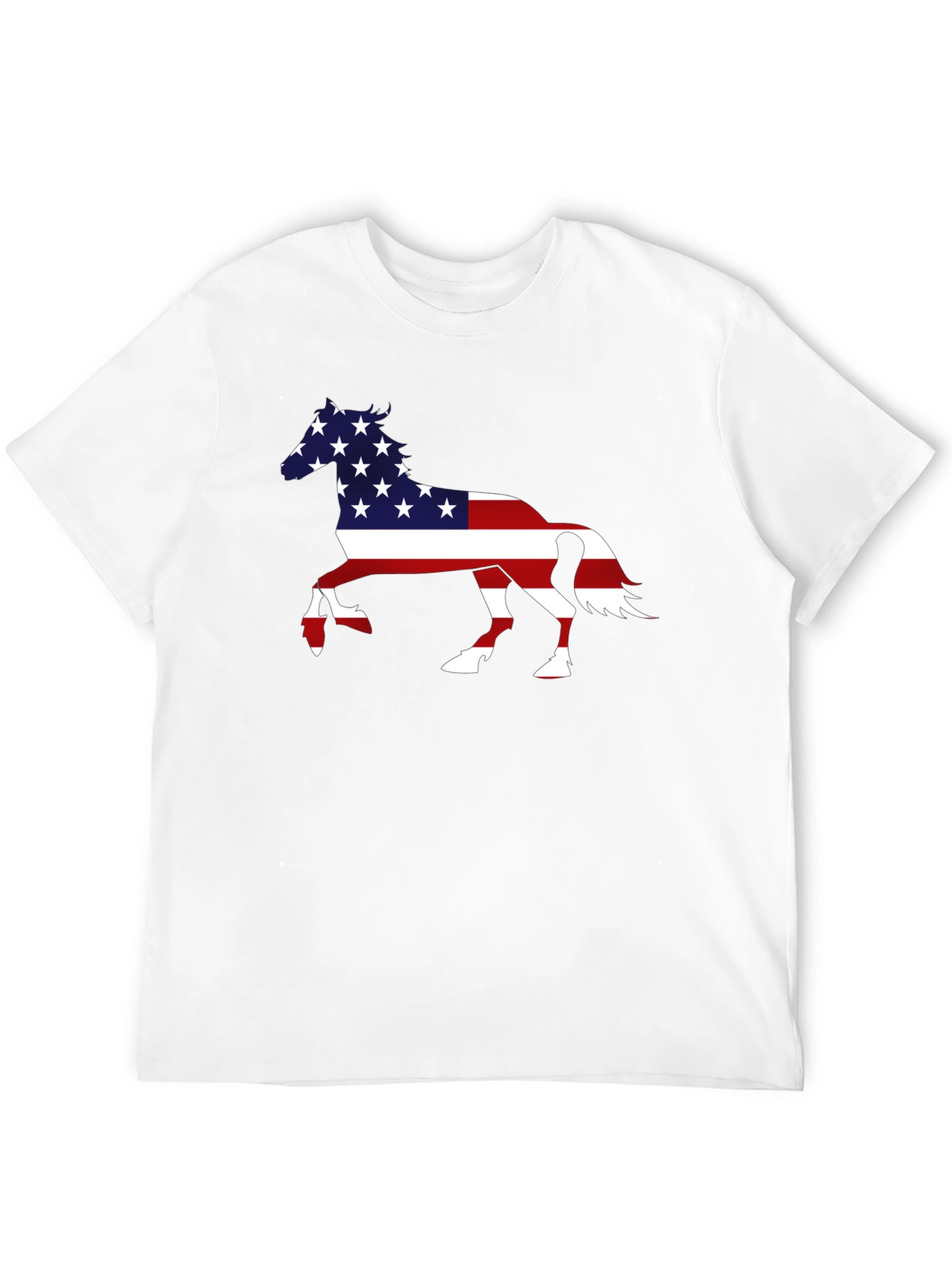 American Flag Horse Graphic T-Shirt