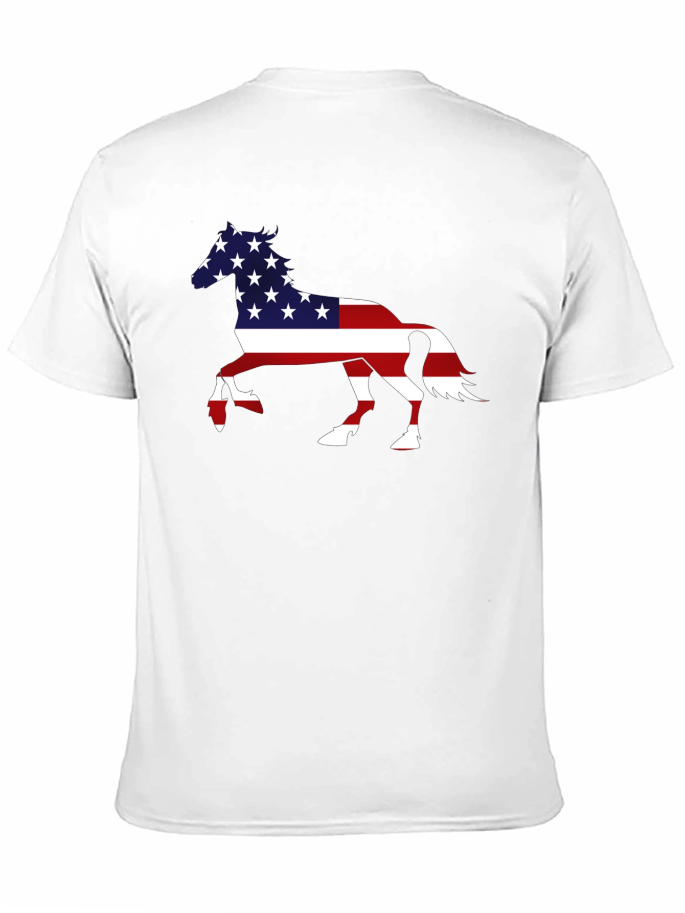 American Flag Horse Graphic T-Shirt