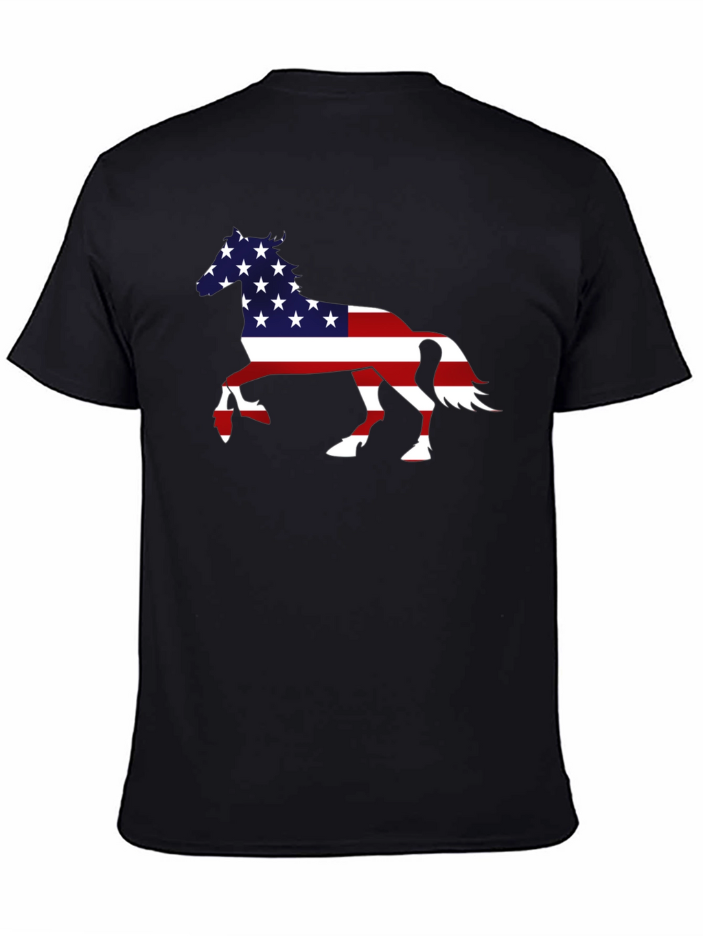 American Flag Horse Graphic T-Shirt