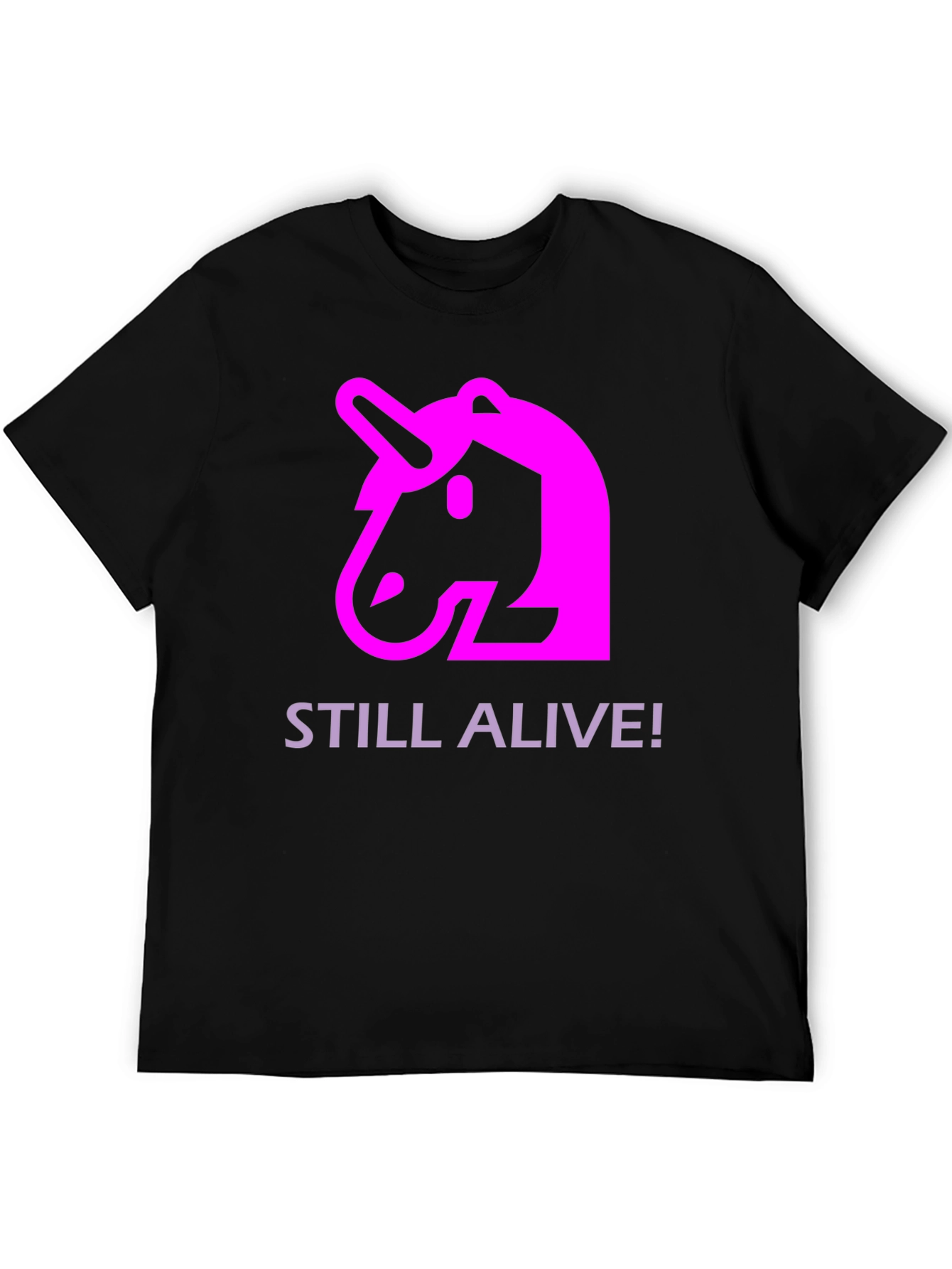 Unicorn Still Alive! Graphic Black T-Shirt