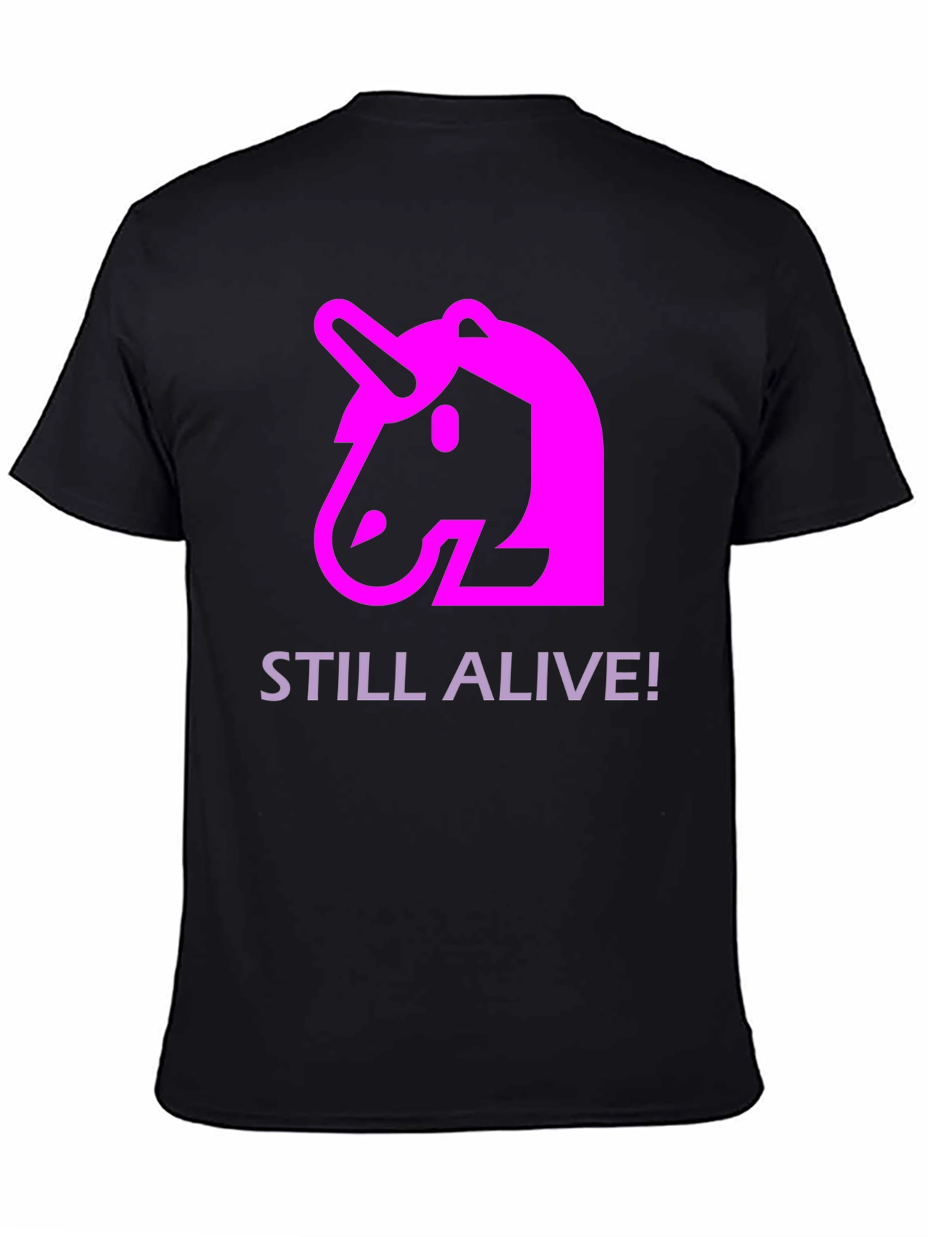 Unicorn Still Alive! Graphic Black T-Shirt