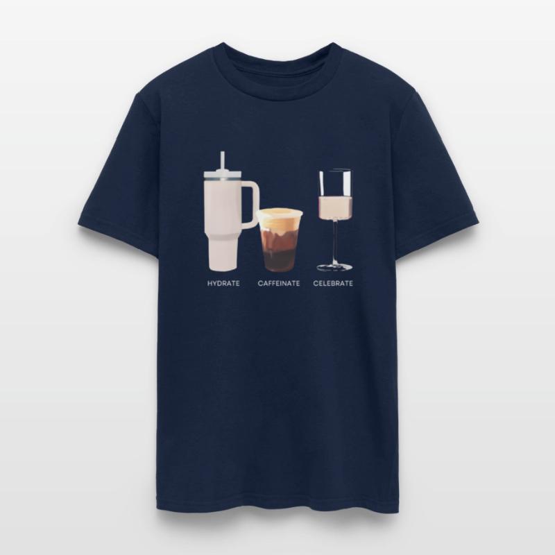 Hydrate Caffeinate Celebrate Water Coffee Rose