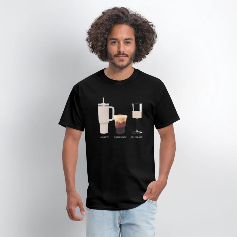 Hydrate Caffeinate Celebrate Water Coffee Rose