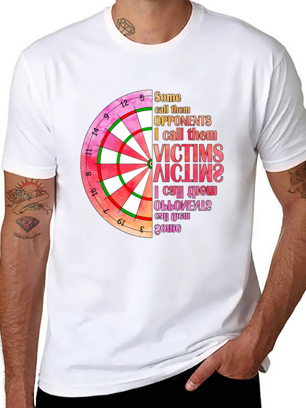Dartboard Graphic T-Shirt: Opponents to Victims