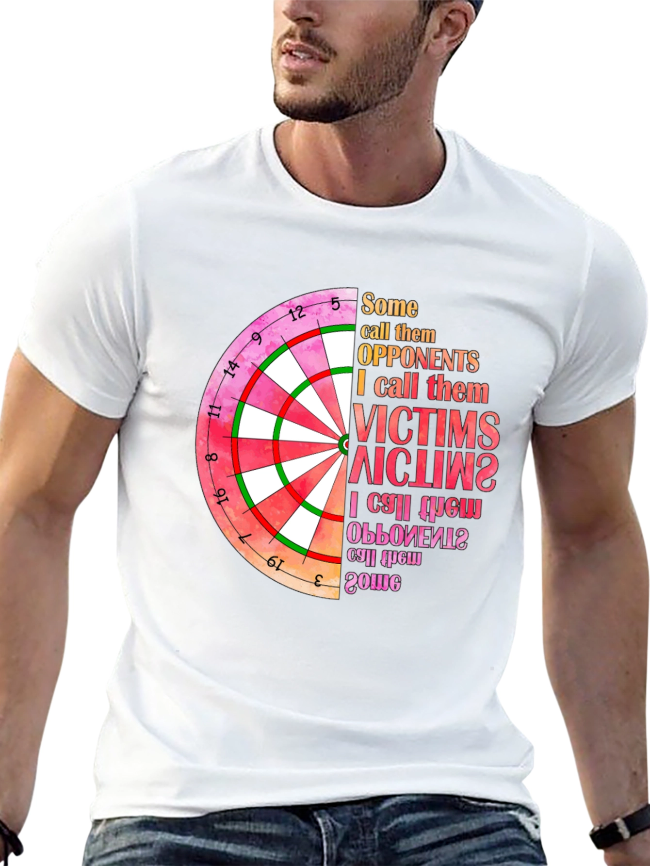 Dartboard Graphic T-Shirt: Opponents to Victims