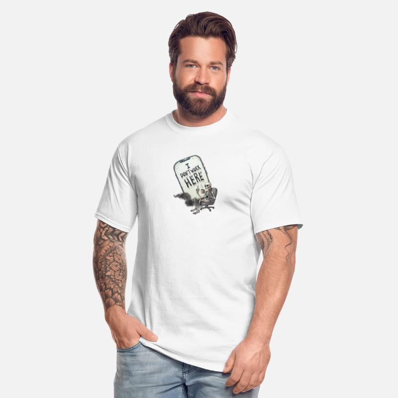 i don't WORK HERE funny blue collar office t-shirt