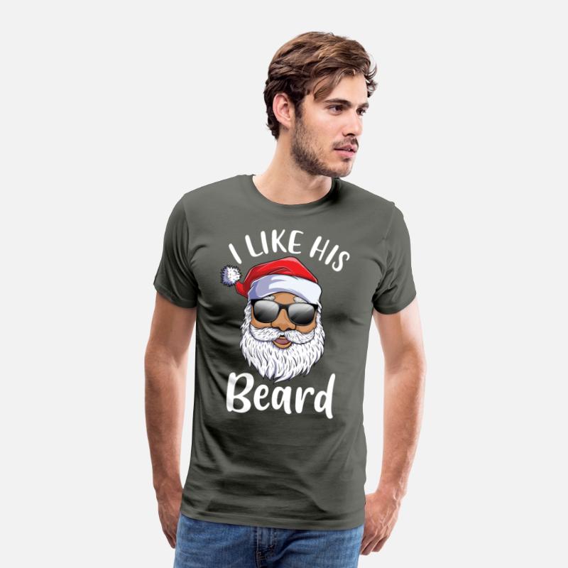 I Like His Beard Christmas Couple Matching Gifts