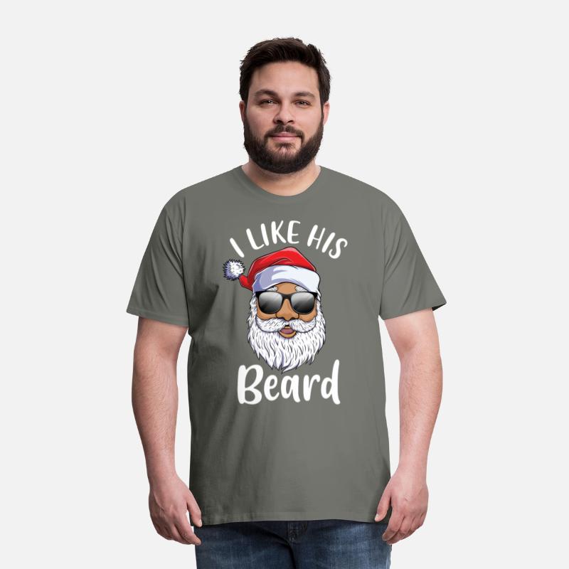 I Like His Beard Christmas Couple Matching Gifts