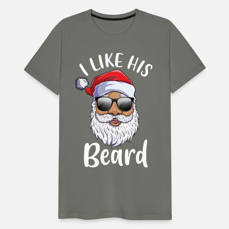 I Like His Beard Christmas Couple Matching Gifts