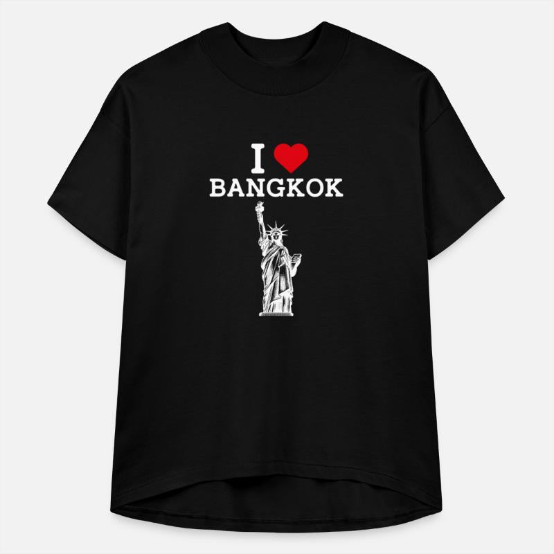I Love Bangkok Heart Flag Statue Of Liberty Pun