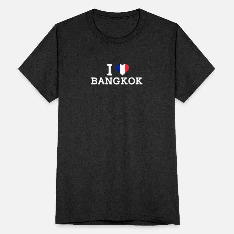 I Love Bangkok Heart Wrong Flag France Lover Pun