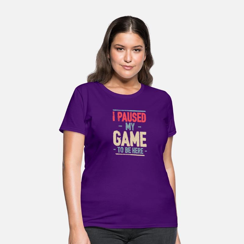 I Paused My Game to Be Here Video Gamer Mens Retro