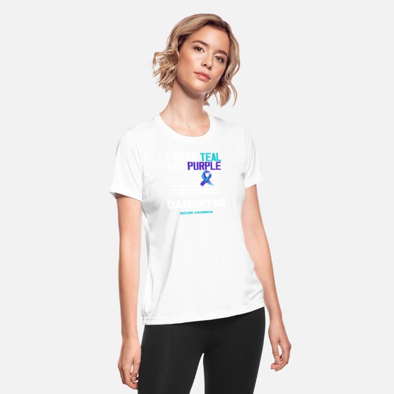 I Wear Teal Purple Daughter Suicide Awareness