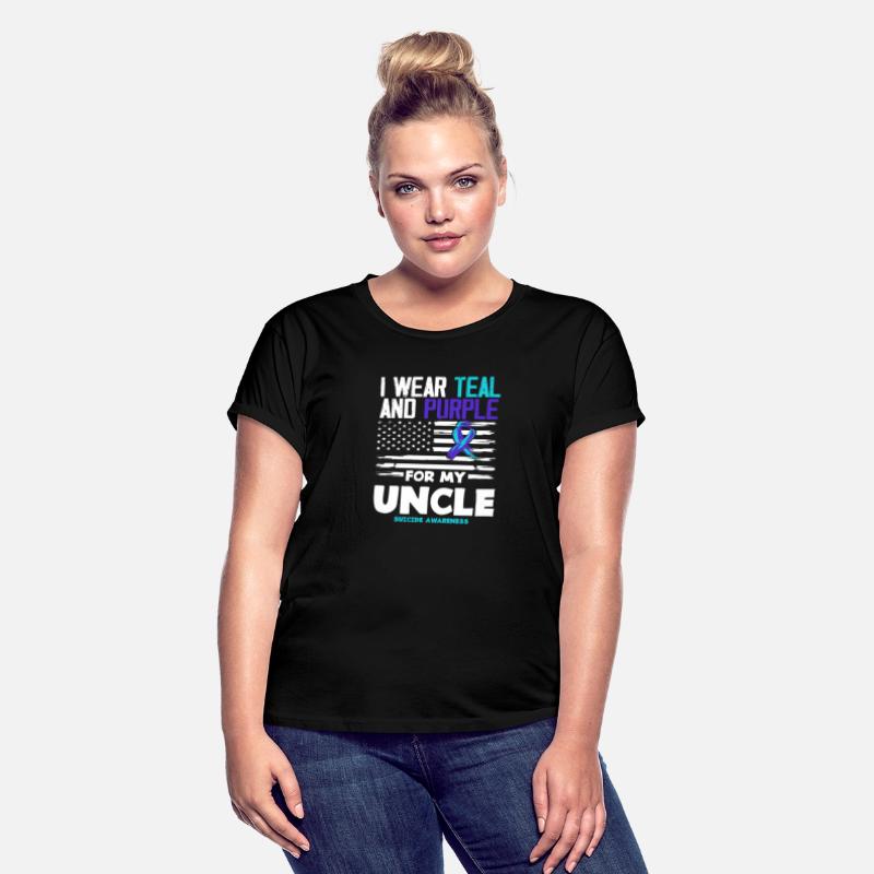 I Wear Teal Purple Uncle Suicide Awareness