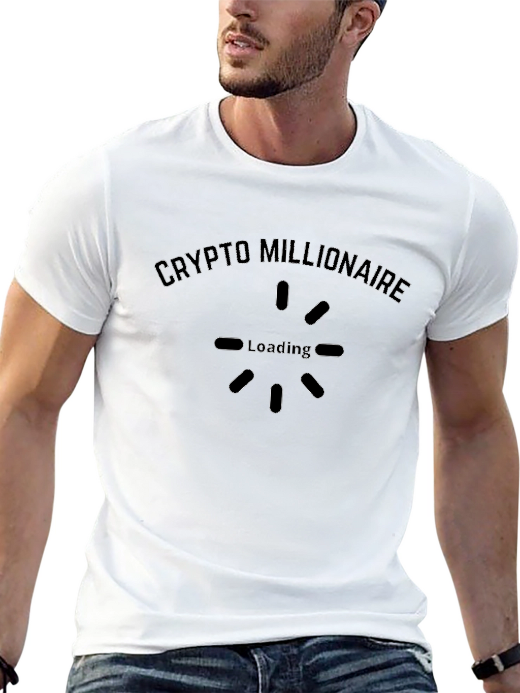 Crypto Millionaire Loading Black T-Shirt