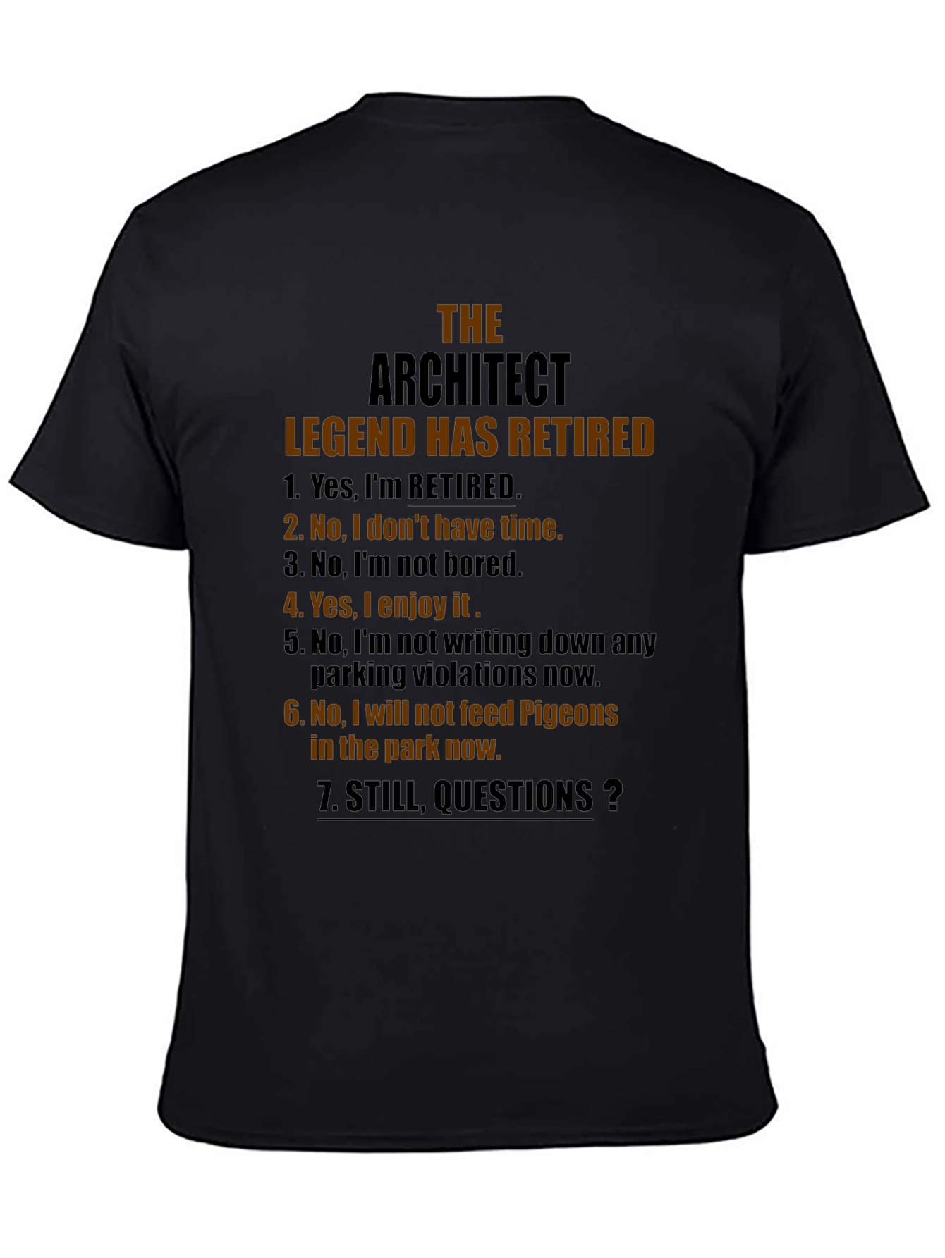 Retired Architect Legend T-Shirt - Funny Retirement Gift