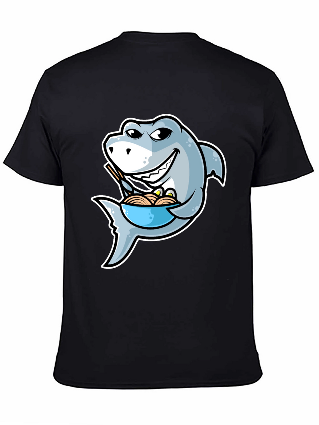 Shark Ramen T-Shirt - Funny Cartoon Graphic Tee