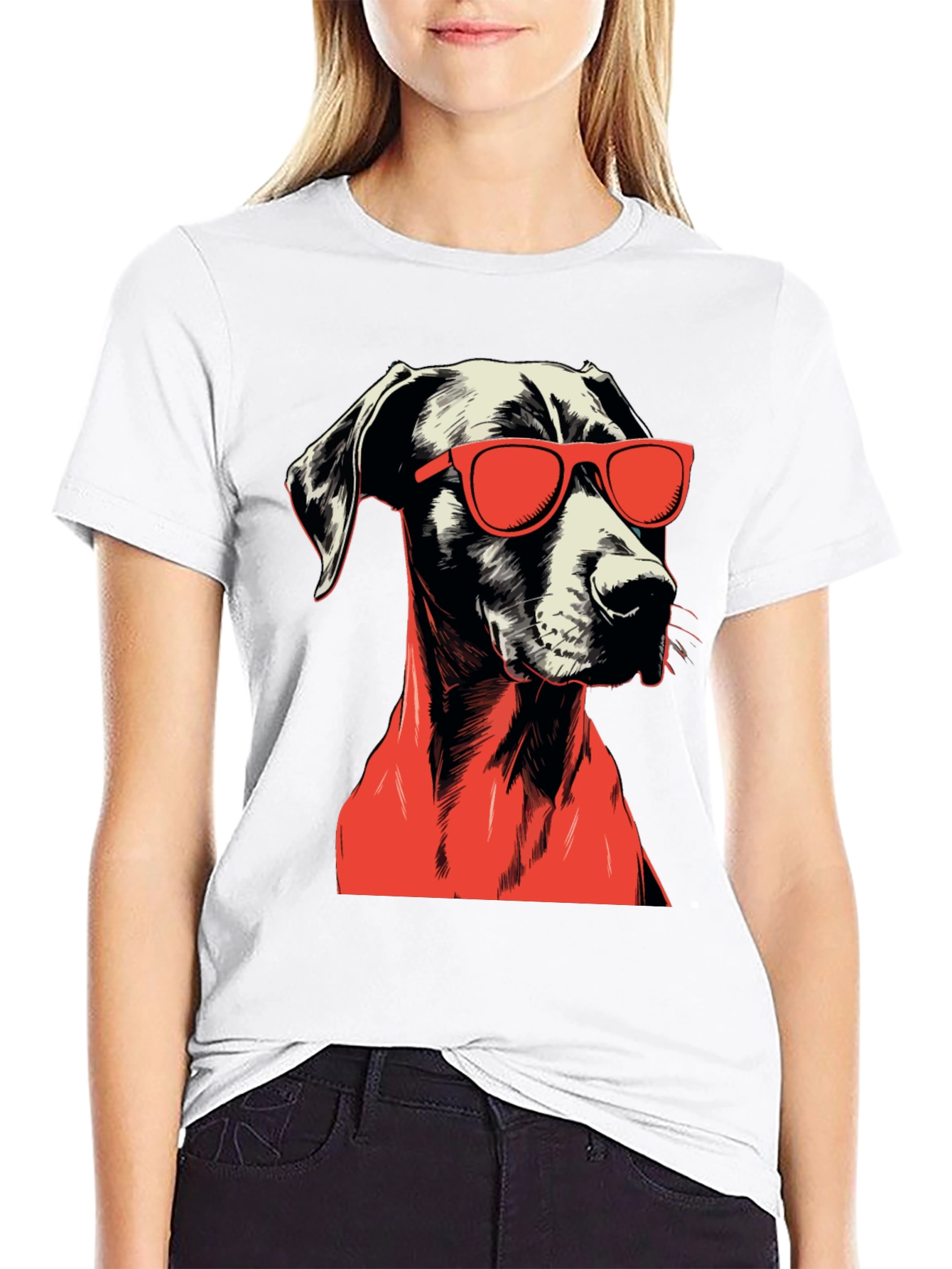 Cool Dog Graphic Tee - Black