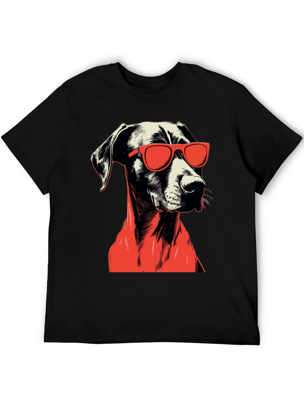 Cool Dog Graphic Tee - Black