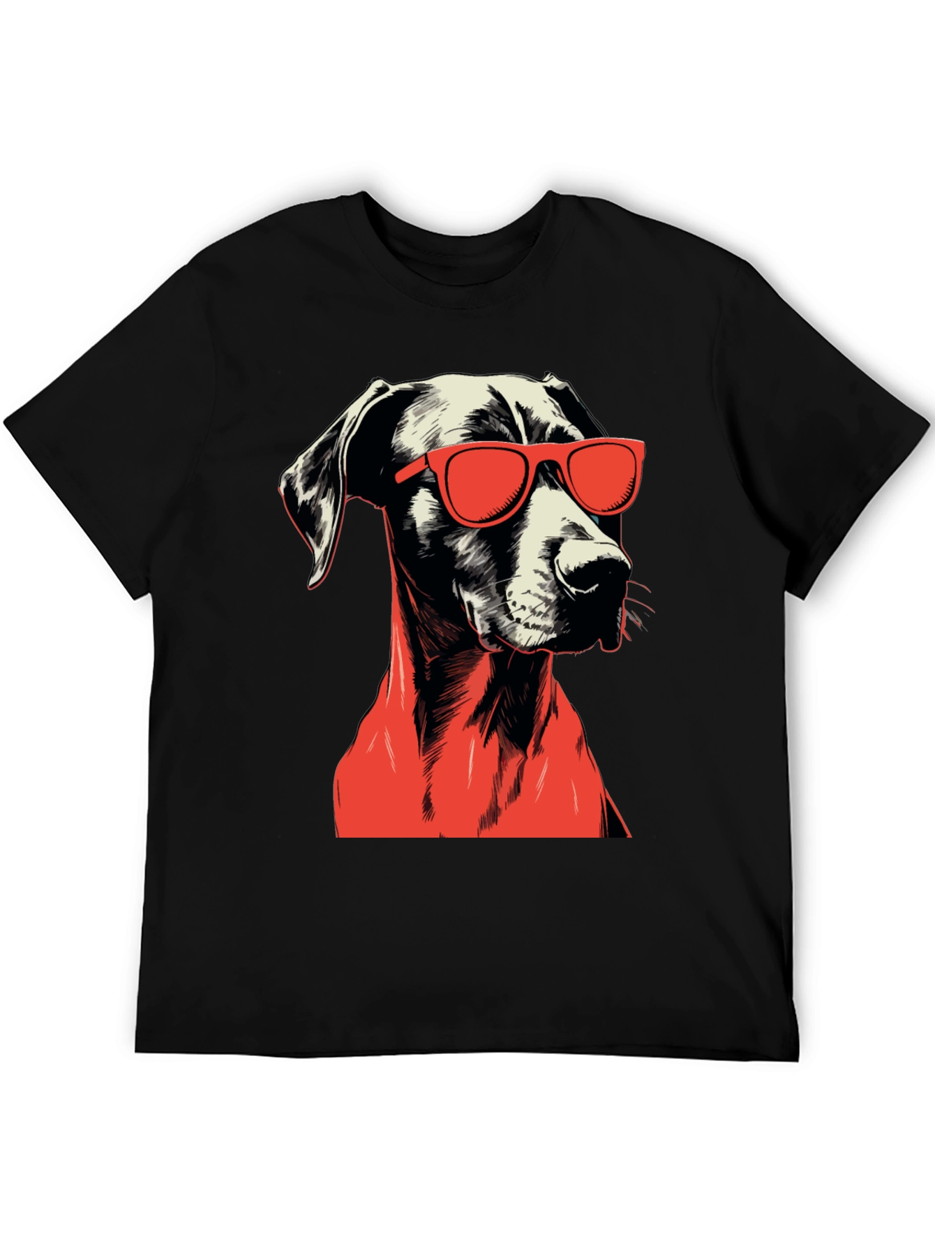 Cool Dog Graphic Tee - Black