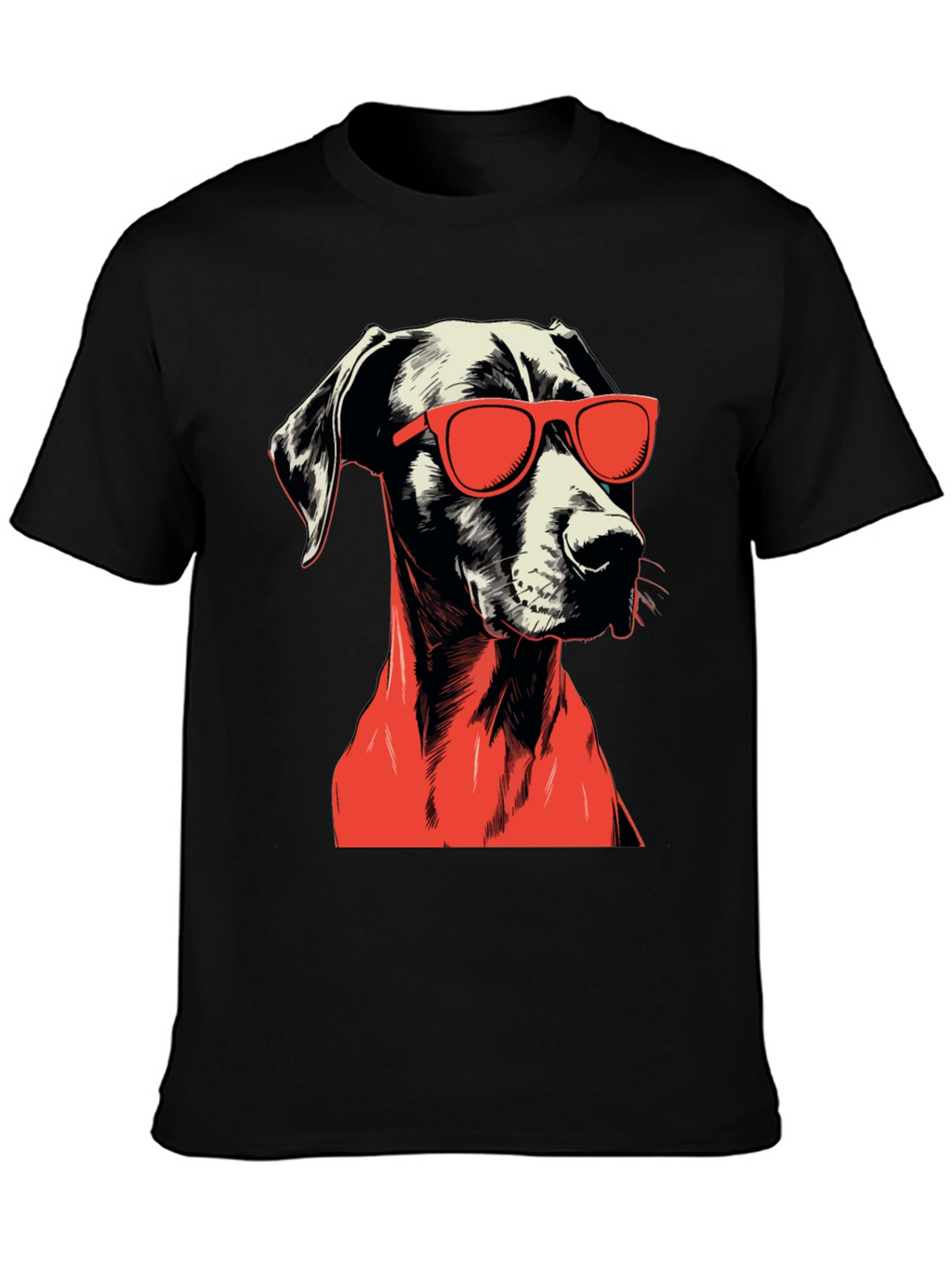 Cool Dog Graphic Tee - Black