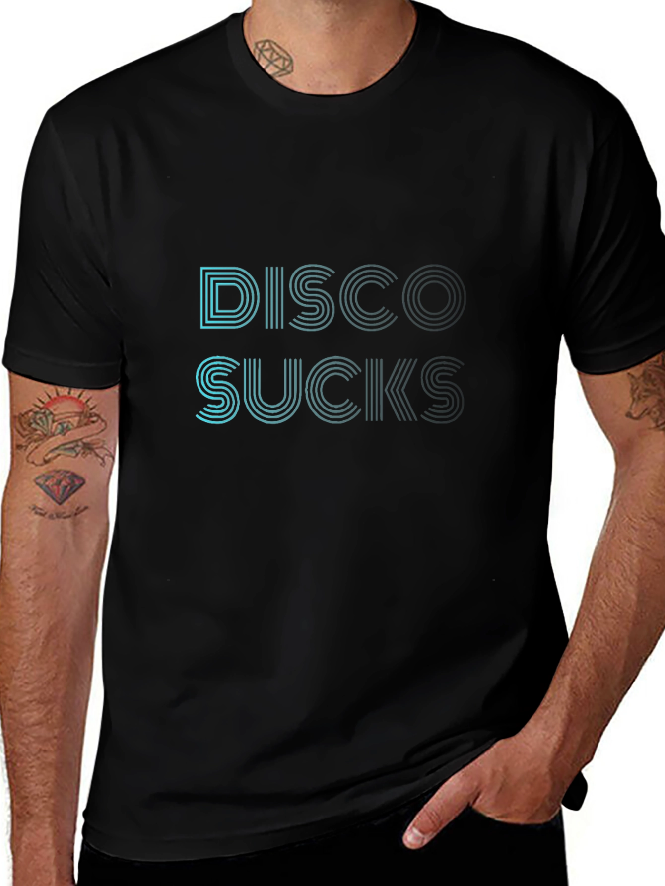 Disco Sucks Graphic T-Shirt - Retro Style Tee