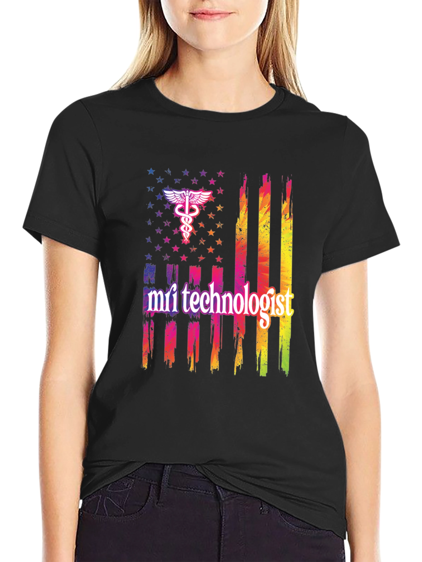 MRI Technologist USA Flag T-Shirt
