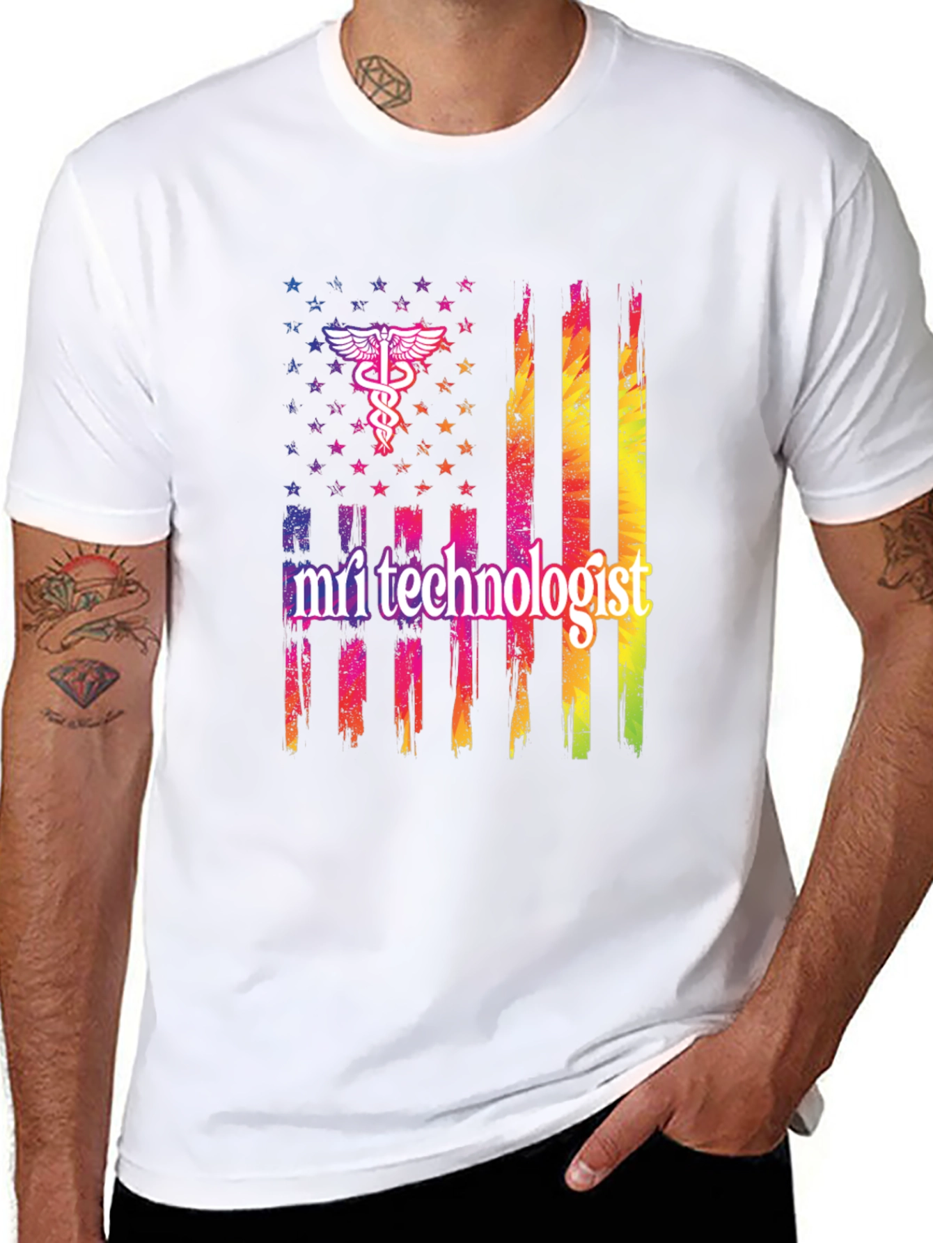 MRI Technologist USA Flag T-Shirt