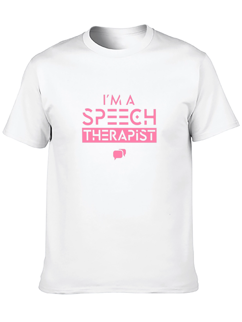 Speech Therapist Graphic T-Shirt Pink Text on Black
