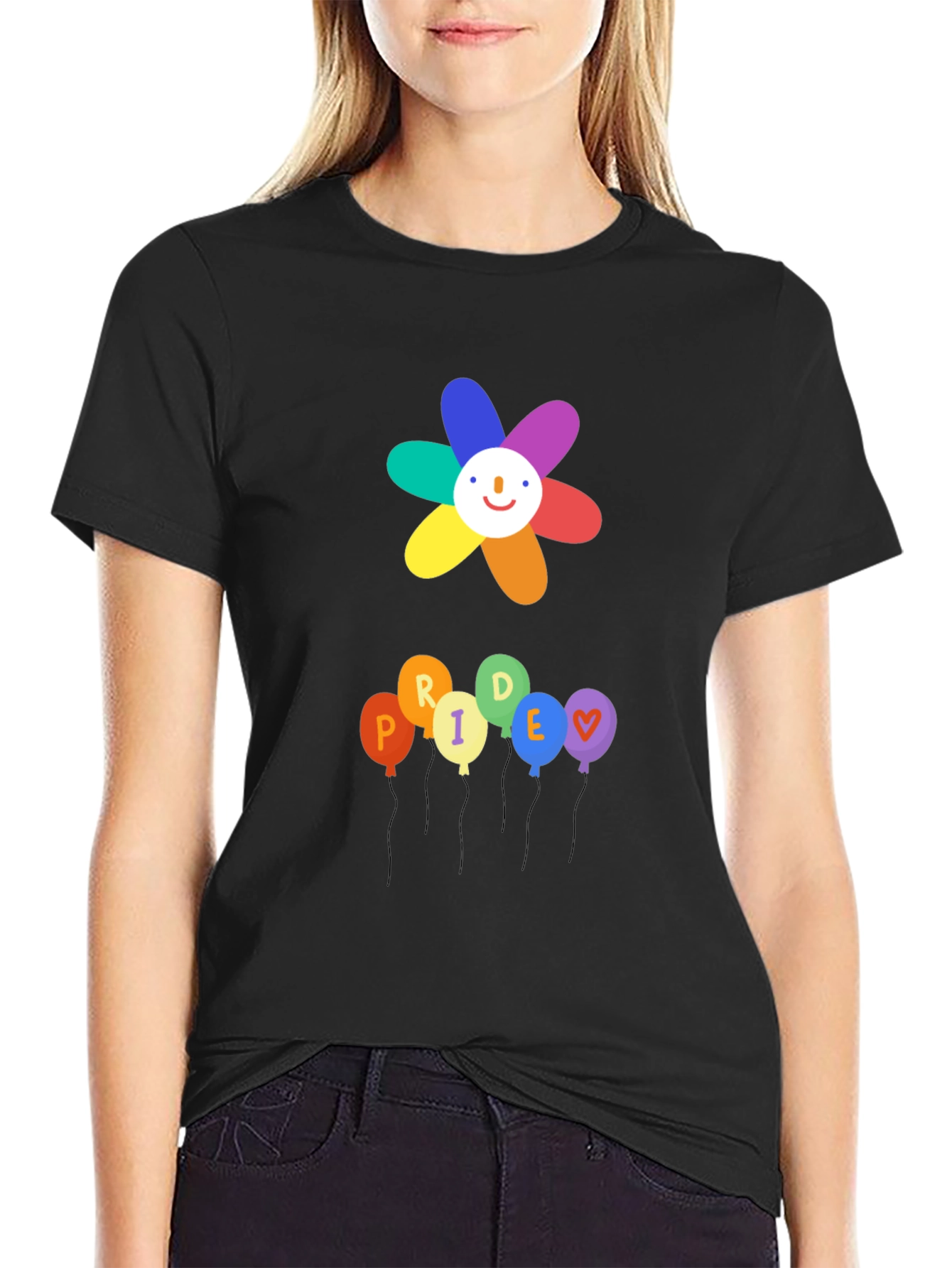 Pride Flower & Balloons Graphic Tee