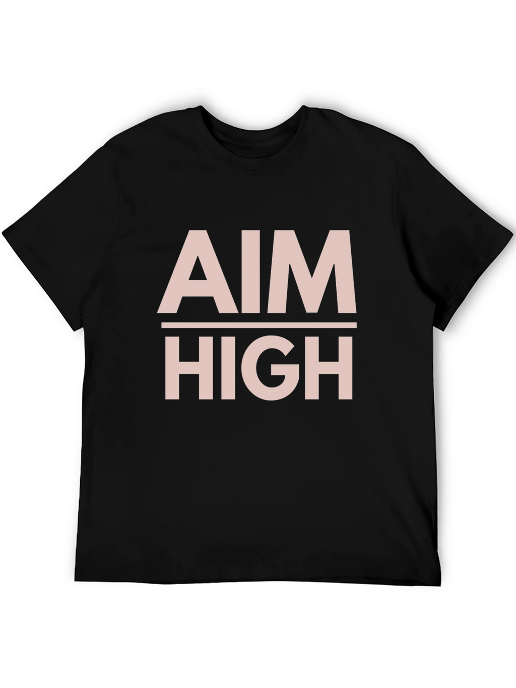 Aim High Graphic Tee - Motivational Black T-Shirt