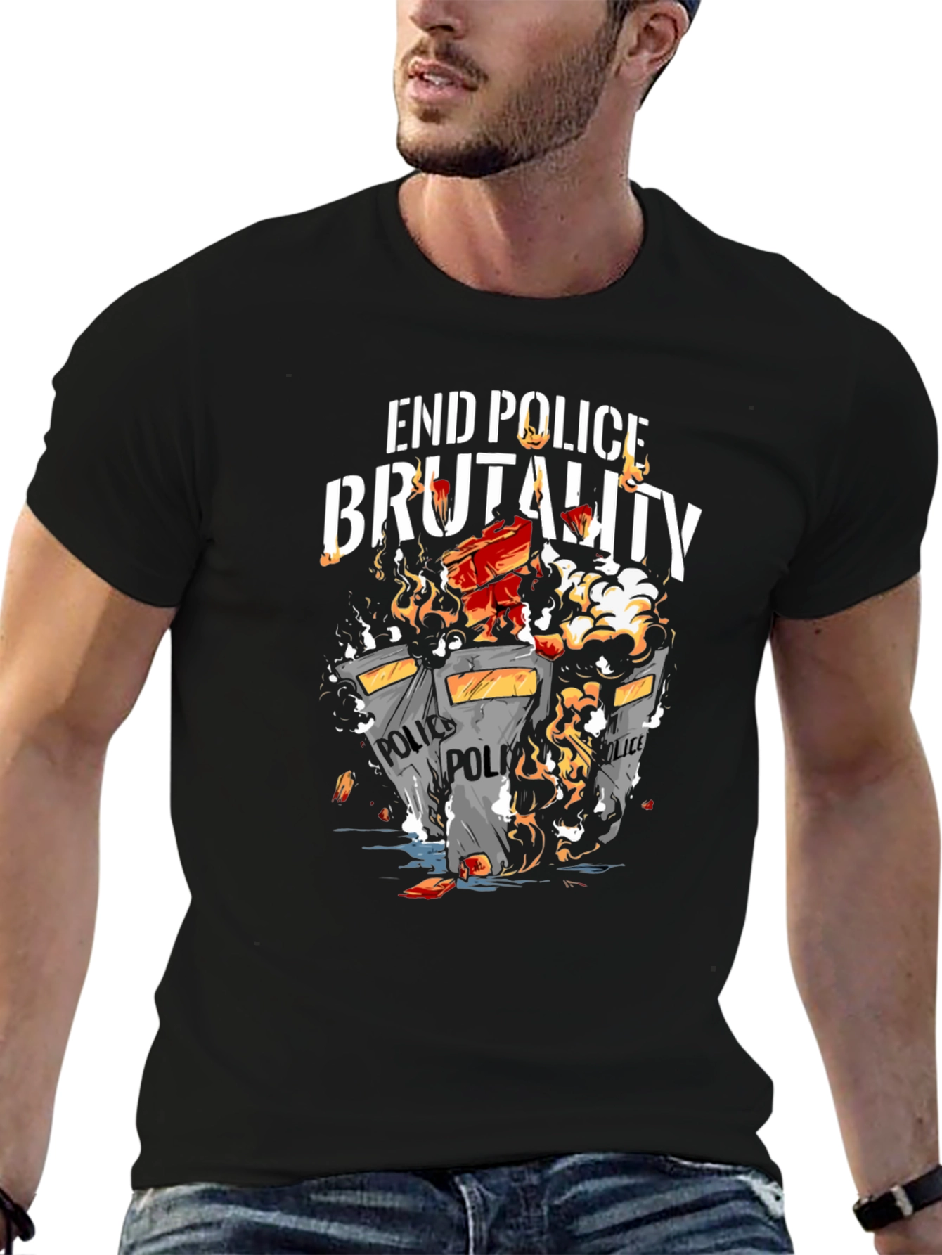 End Police Brutality Graphic Tee - Black