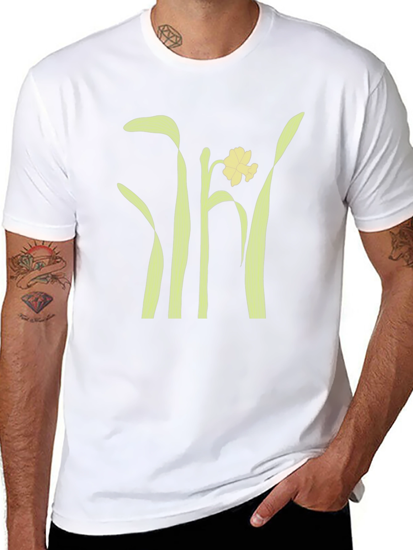 Daffodil Graphic Tee - Stylish Black Unisex T-Shirt