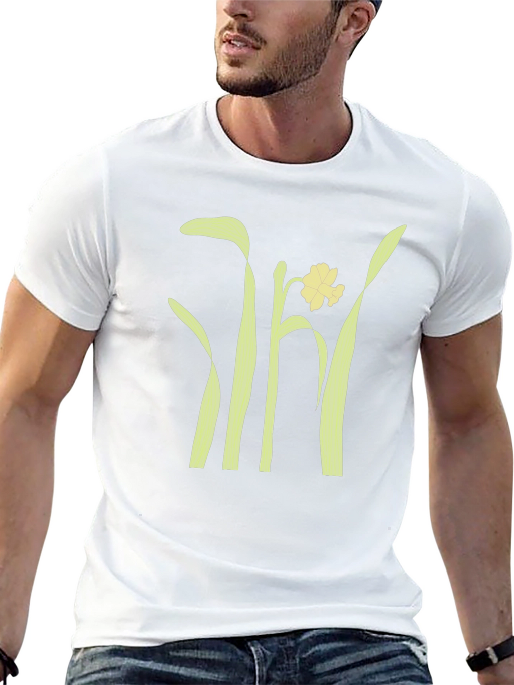 Daffodil Graphic Tee - Stylish Black Unisex T-Shirt